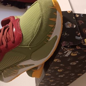 Puma Green and Red Sneakers